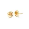 Kendra Scott Stamped Dira Gold Stud Earrings In Ivory Mother-Of-Pearl -Earrings Bracelets Elegant Shop kendra scott stamped dira stud earrings gold ivory mother of pearl 00