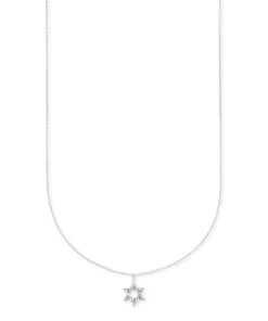 Kendra Scott Star Of David 14k White Gold Pendant Necklace In White Diamonds