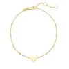 Kendra Scott Ari Heart Delicate Chain Bracelet In 18k Yellow Gold Vermeil