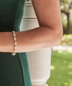 Kendra Scott Susanna Gold Link Bracelet In Iridescent Drusy -Earrings Bracelets Elegant Shop kendra scott susanna link bracelet brass iridescent drusy