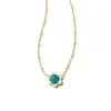 Kendra Scott Susie Gold Short Pendant Necklace In Marine Kyocera Opal