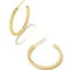 Kendra Scott Sylvie Small Hoop Earrings In Gold -Earrings Bracelets Elegant Shop kendra scott sylvie small hoop earrings gold 00