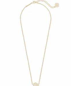 Kendra Scott Tess Gold Pendant Necklace In Iridescent Drusy -Earrings Bracelets Elegant Shop kendra scott tess gold pendant necklace in iridescent drusy 01 default lg