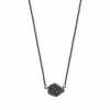 Kendra Scott Tess Gunmetal Pendant Necklace In Black Drusy -Earrings Bracelets Elegant Shop kendra scott tess gunmetal pendant necklace in black drusy 00 default lg