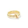 Kendra Scott Tia 18k Gold Vermeil Band Ring In White Sapphire -Earrings Bracelets Elegant Shop kendra scott tia band ring 18k yellow gold vermeil wt sapphire 00