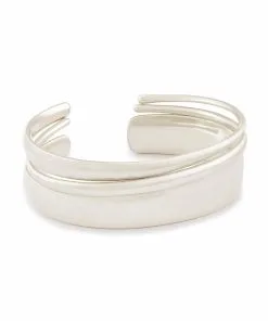 Kendra Scott Tiana Pinch Bracelet Set In Bright Silver