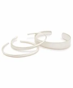 Kendra Scott Tiana Pinch Bracelet Set In Bright Silver -Earrings Bracelets Elegant Shop kendra scott tiana bright silver pinch bracelet set 01 default lg