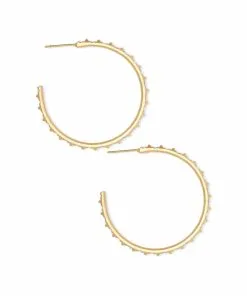 Kendra Scott Veronica Hoop Earrings In Gold -Earrings Bracelets Elegant Shop kendra scott veronica earrings gold 01 lg