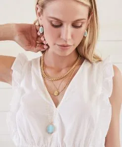 Kendra Scott Vincent Chain Necklace In Gold -Earrings Bracelets Elegant Shop kendra scott vincent chain necklace gold 02 og lg