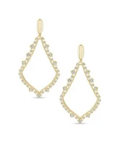 Kendra Scott Sophee Crystal Clip-On Drop Earrings In Gold